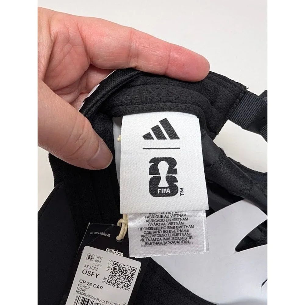 Adidas FIFA World Cup 2026 Country Pack Running Hat NWT Black Youth OSFY/OSFM